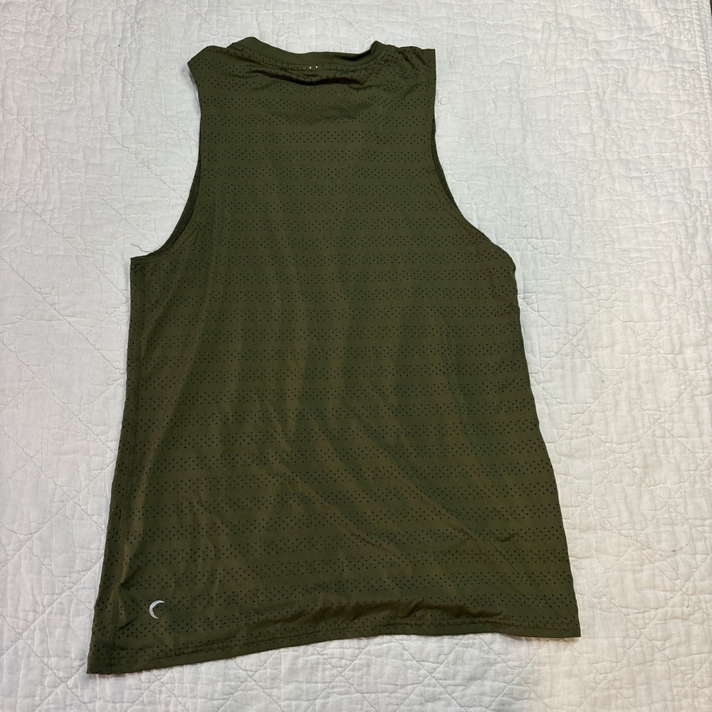 ZYIA Active Olive Green Perforated Top
